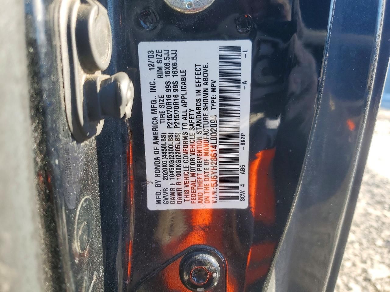 2004 Honda Element ex