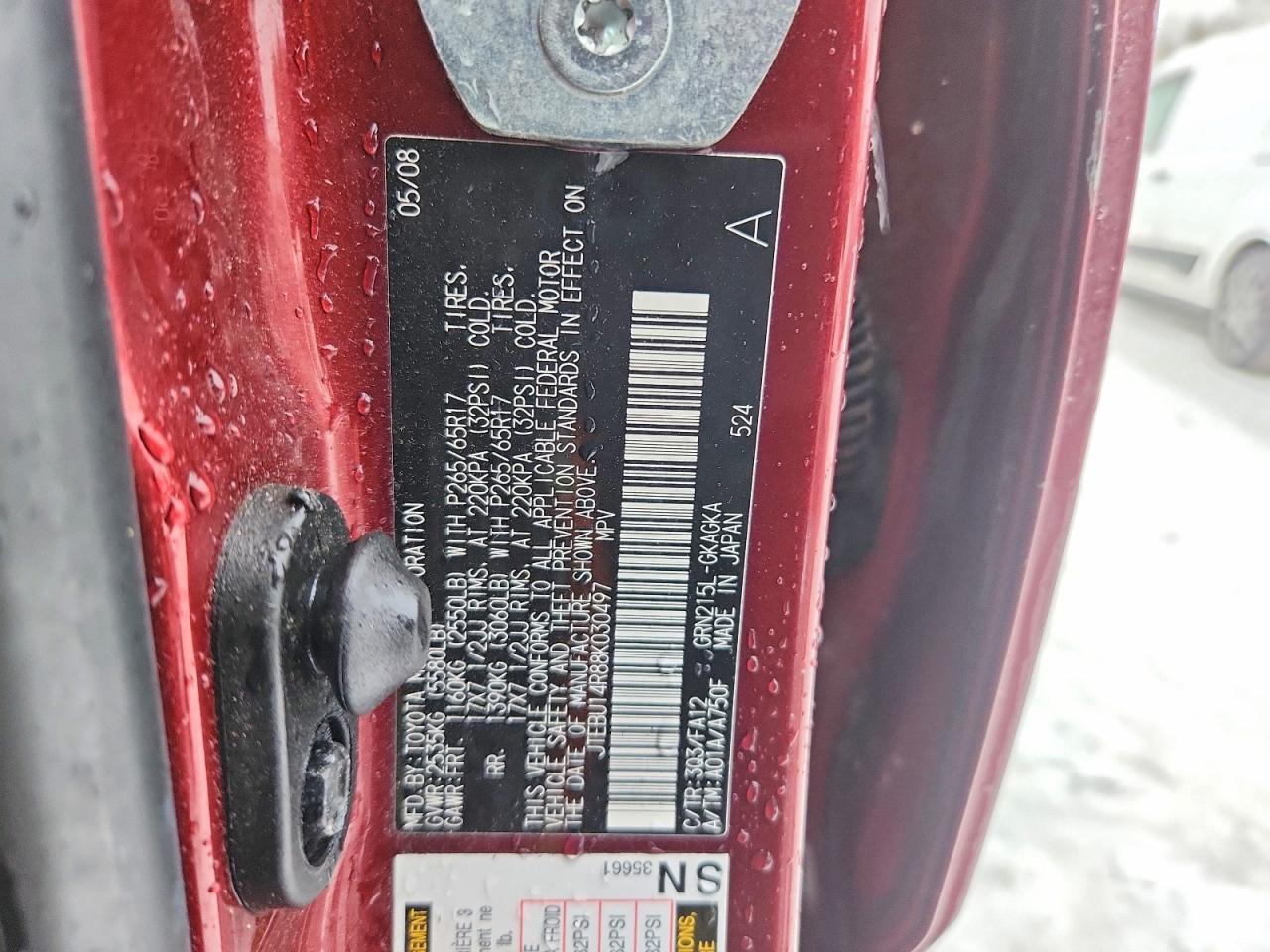 2008 Toyota 4runner SR5