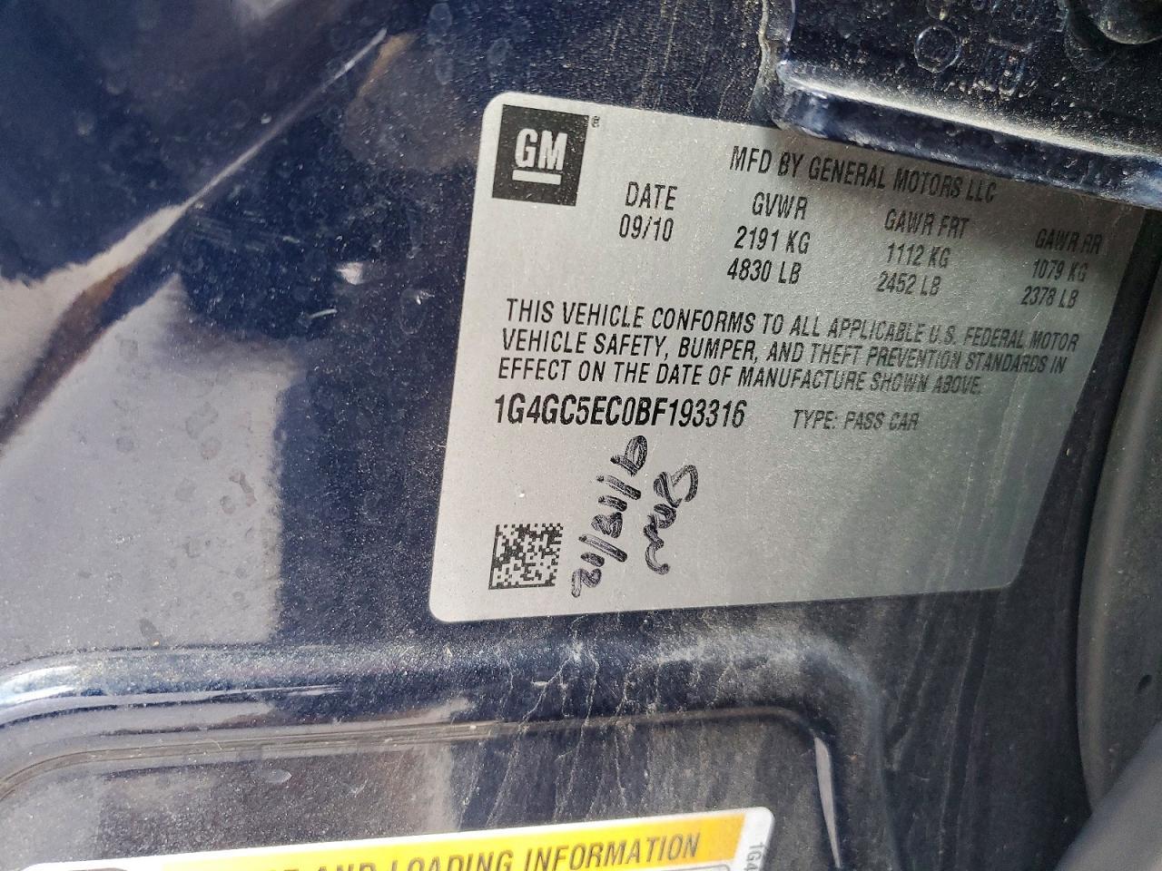 2011 Buick Lacrosse cxl