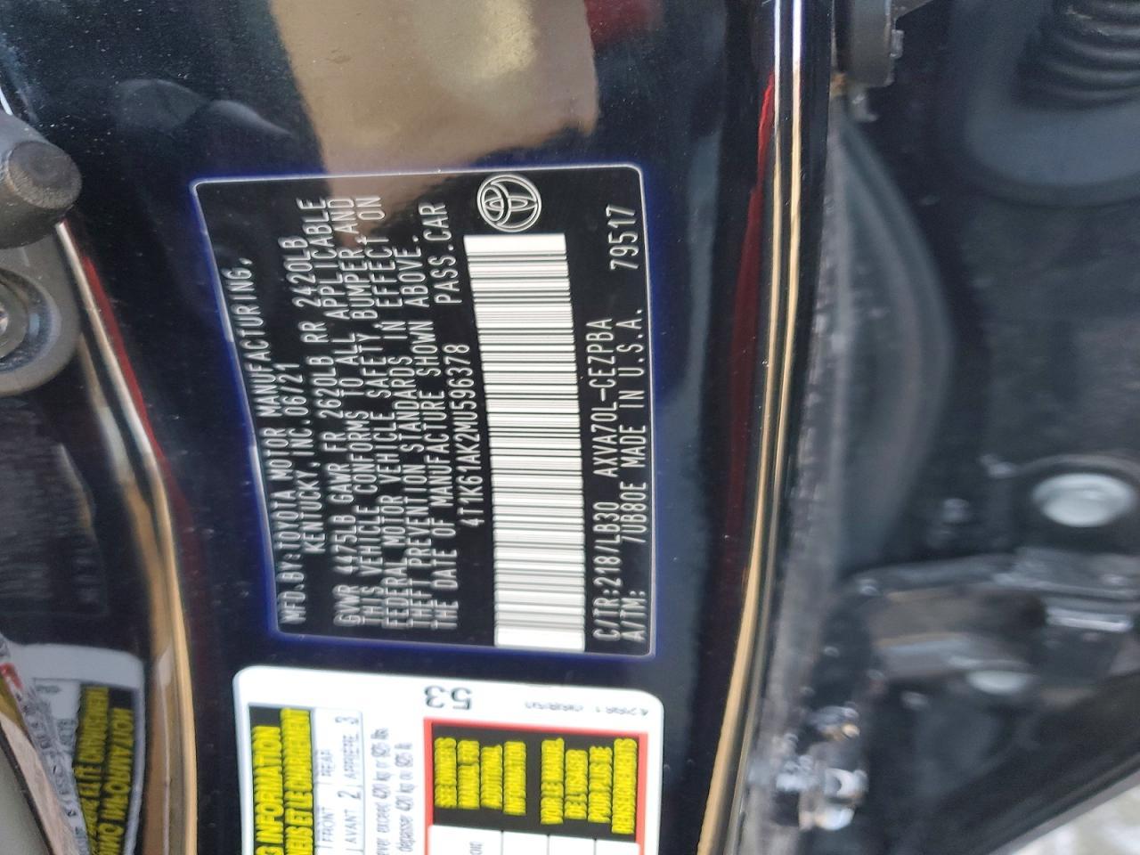 2021 Toyota Camry xse