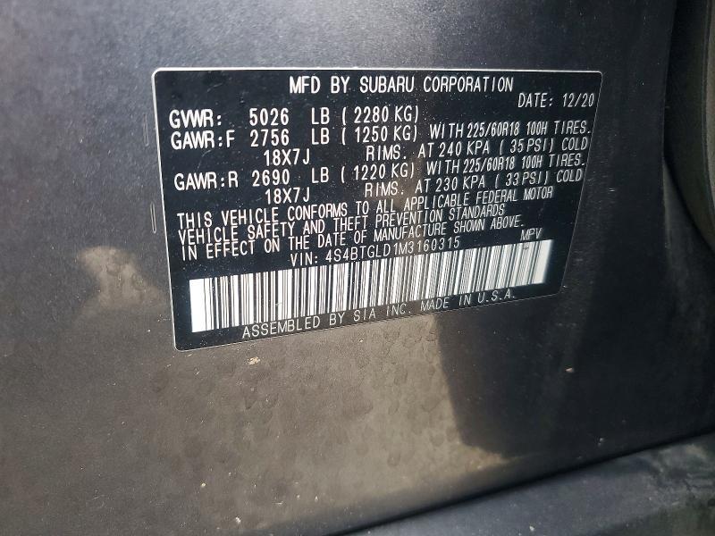 2021 Subaru Outback Onyx Edition xt