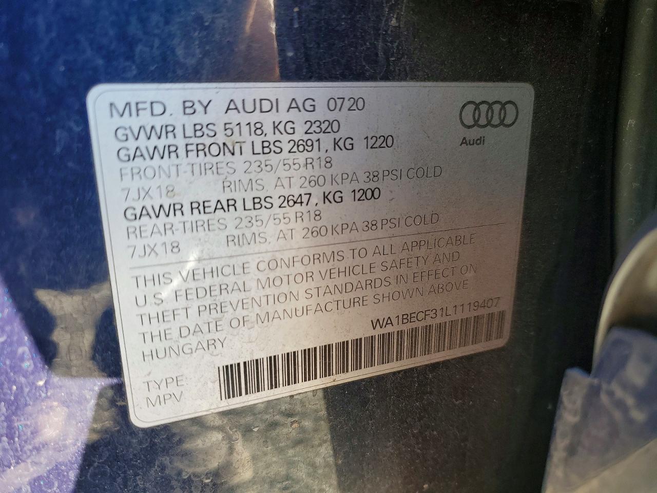 2020 Audi Q3 Premium Plus
