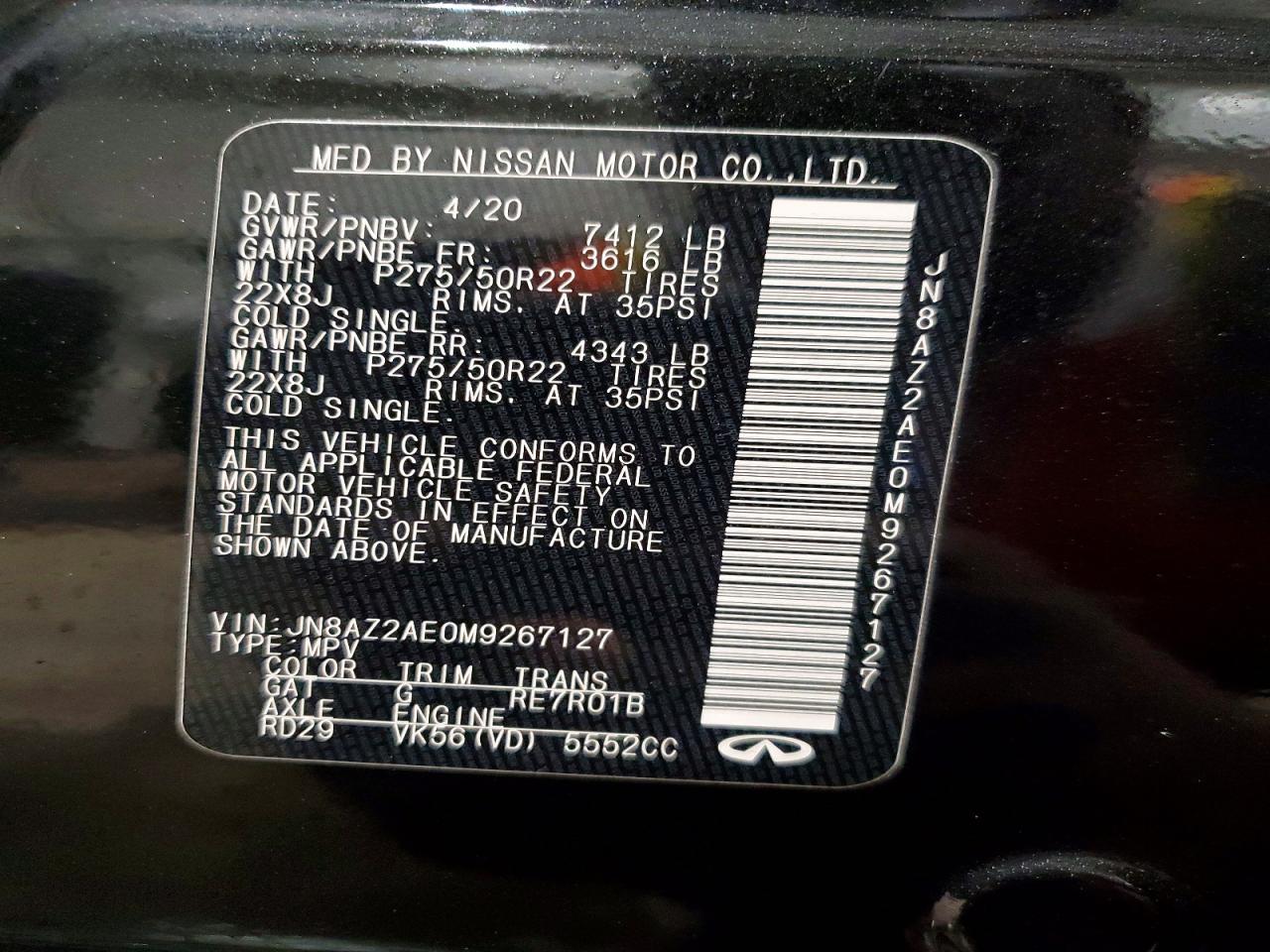 2021 Infinity Qx80 Premium Select