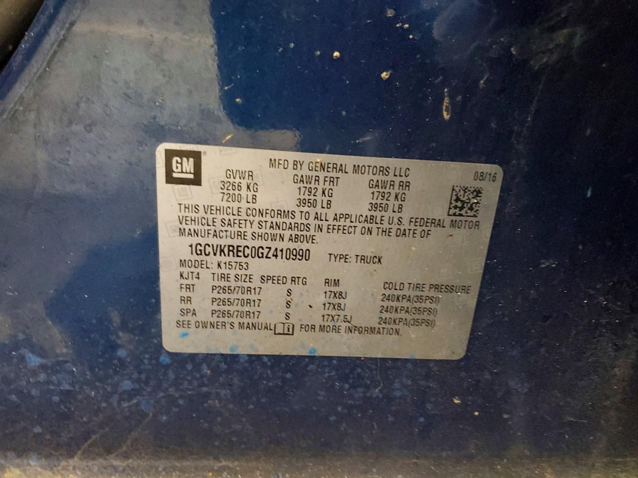 2016 Chevrolet Silverado K1500 LT