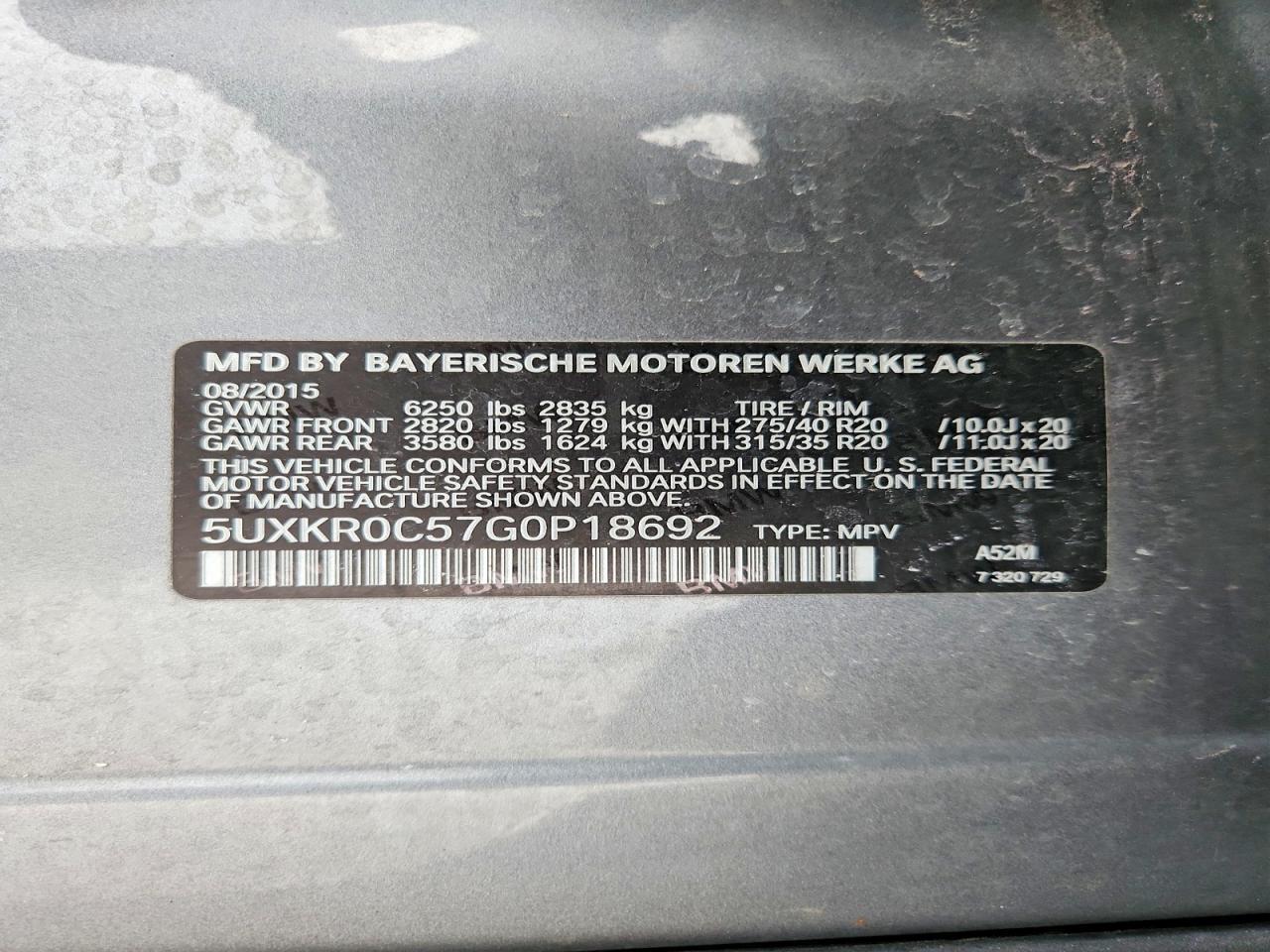 2016 BMW X5 Xdrive35i