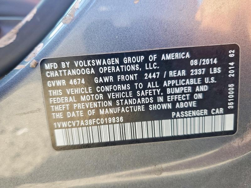 2015 Volkswagen Passat sel