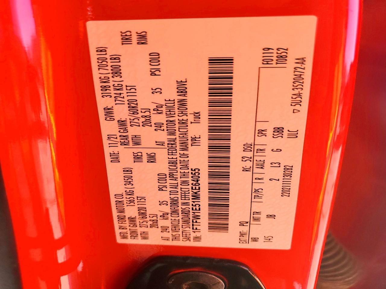 2021 Ford F150 Supercrew