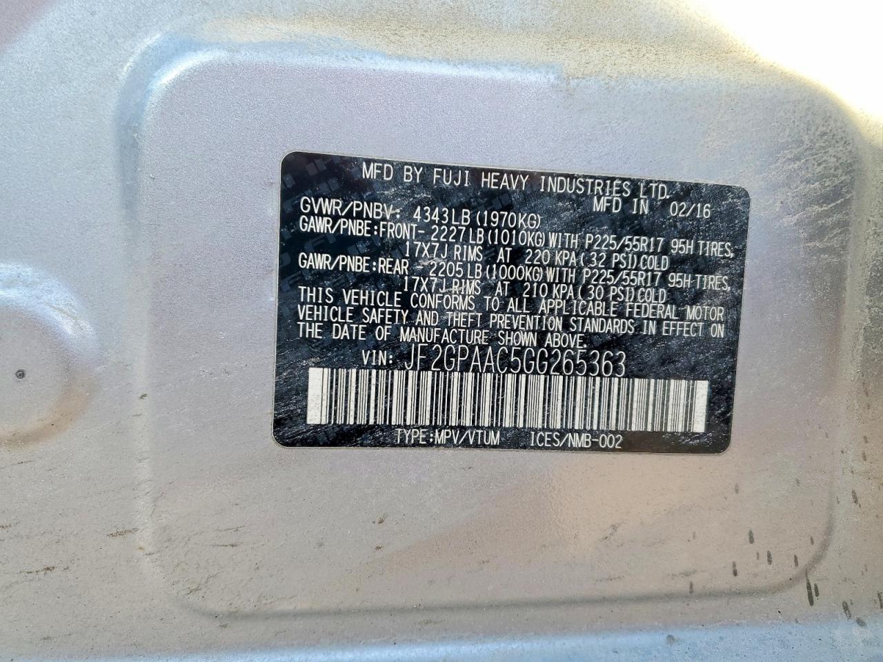 2016 Subaru Crosstrek