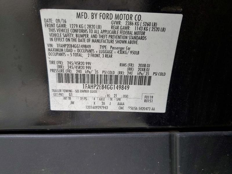 2016 Ford Taurus sel