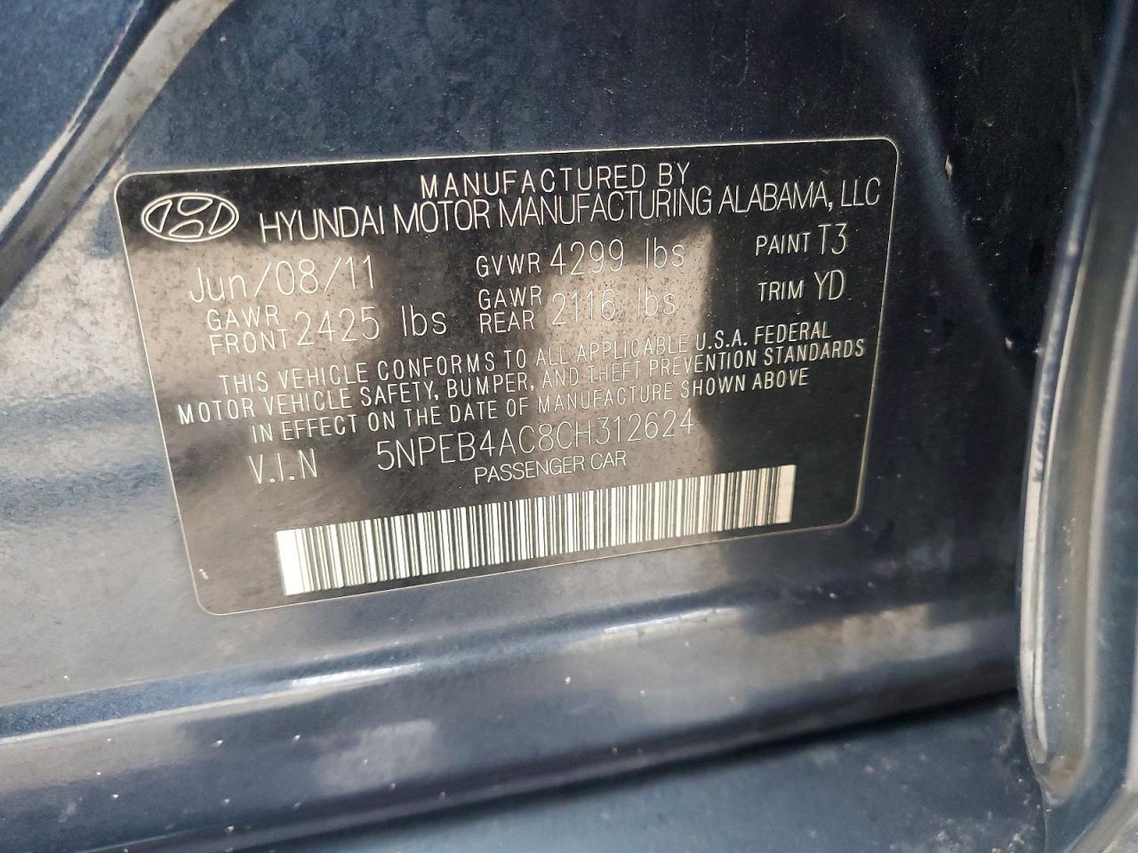 2012 Hyundai Sonata gls
