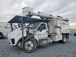 Salvage trucks for sale at Fresno, CA auction: 2022 Ford F750 Super Duty Forestry Bucket Truck