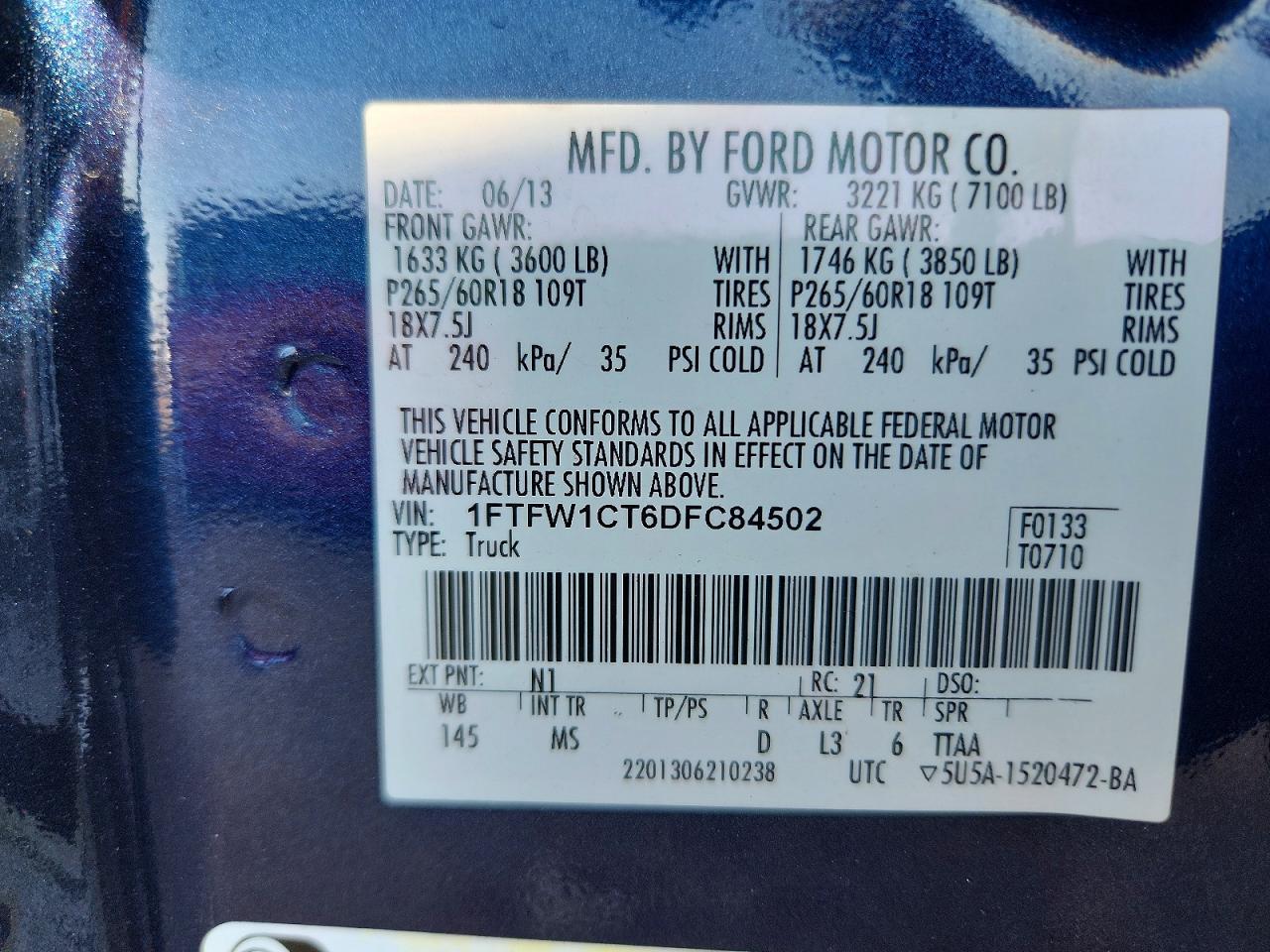 2013 Ford F150 Supercrew