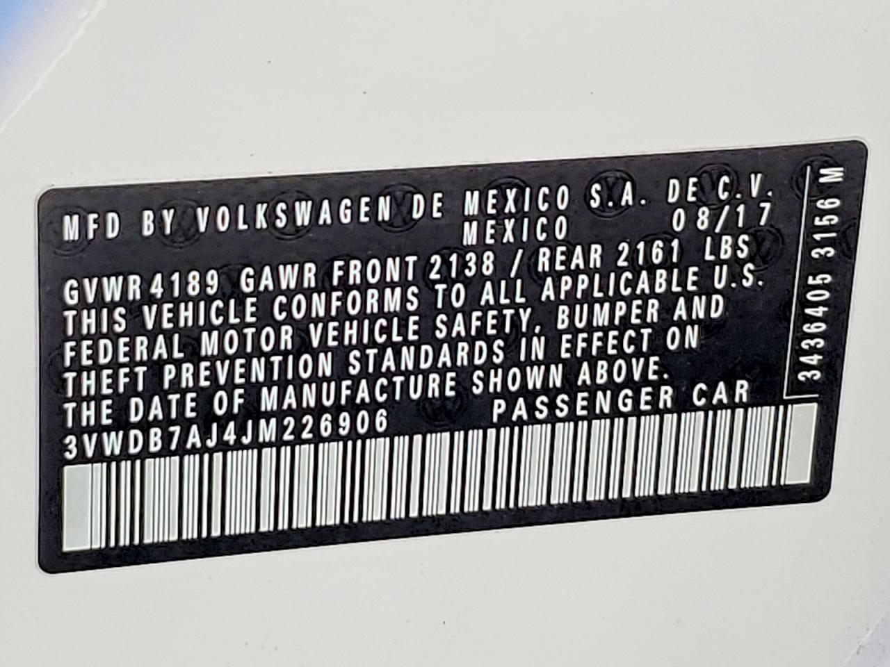 2018 Volkswagen Jetta se