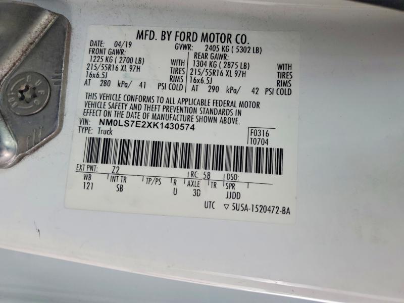 2019 Ford Transit Connect Utility / Service Van