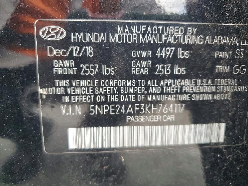 2019 Hyundai Sonata se