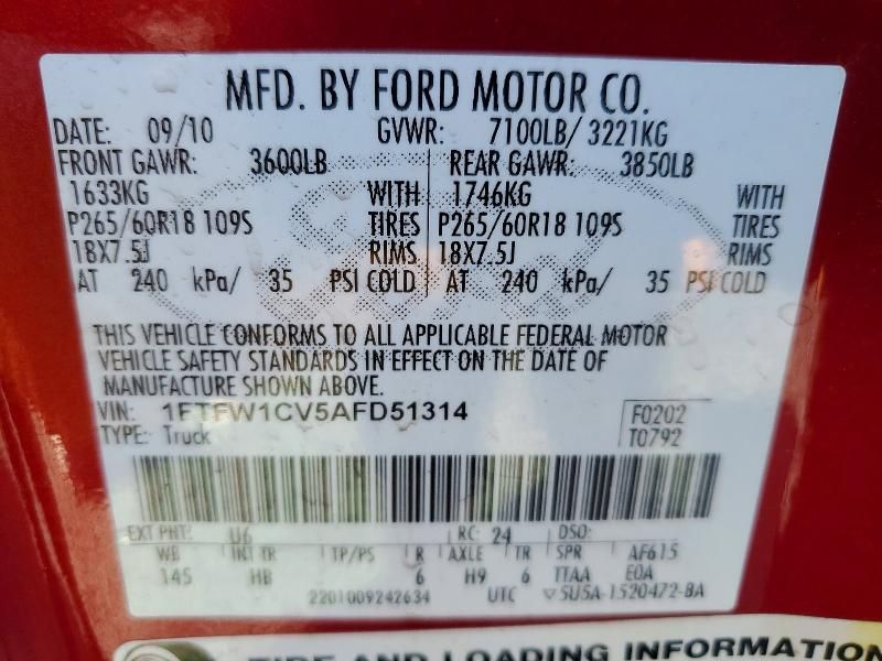 2010 Ford F150 Supercrew