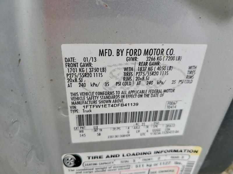 2013 Ford F150 Supercrew