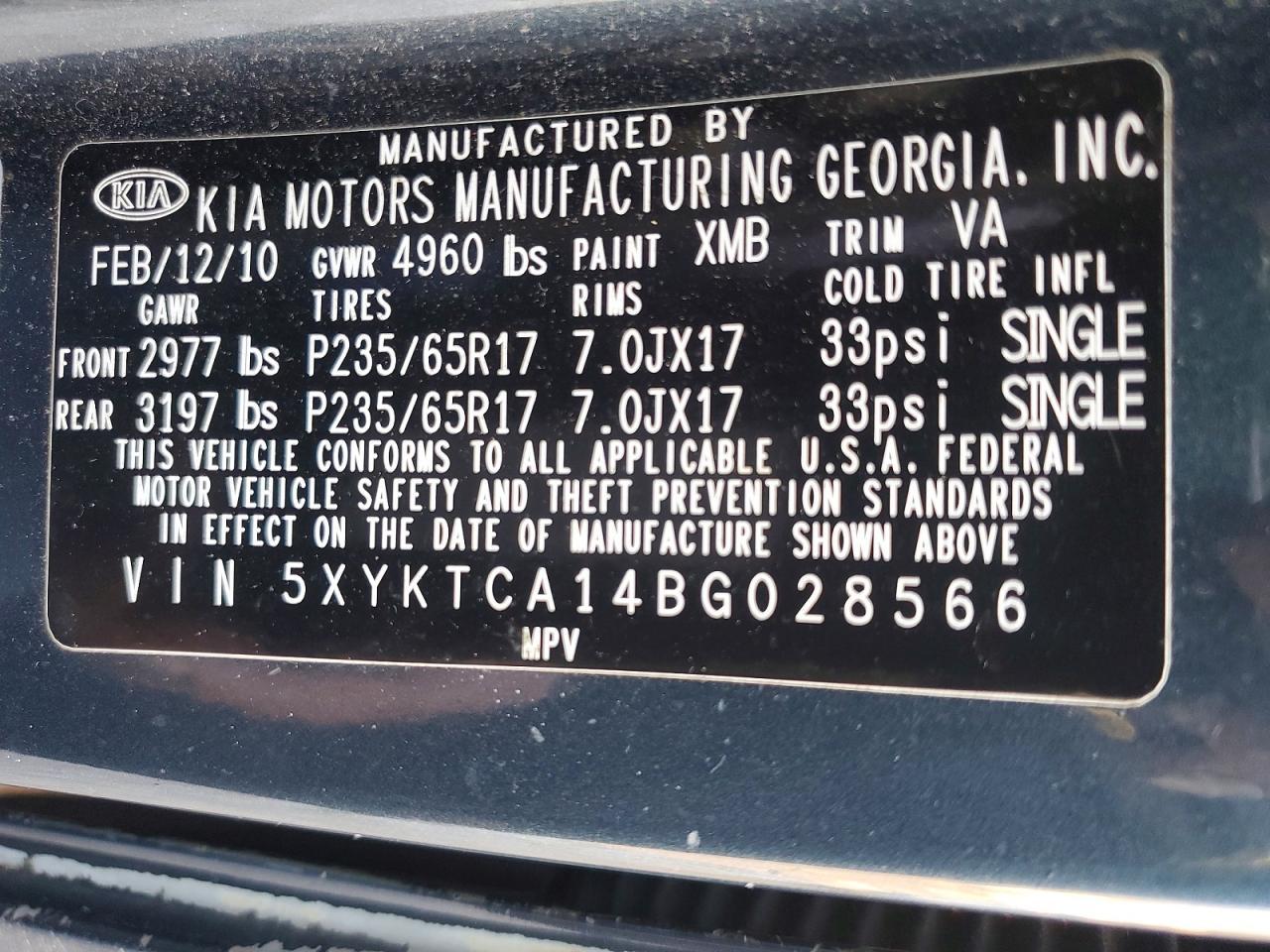 2011 KIA Sorento lx