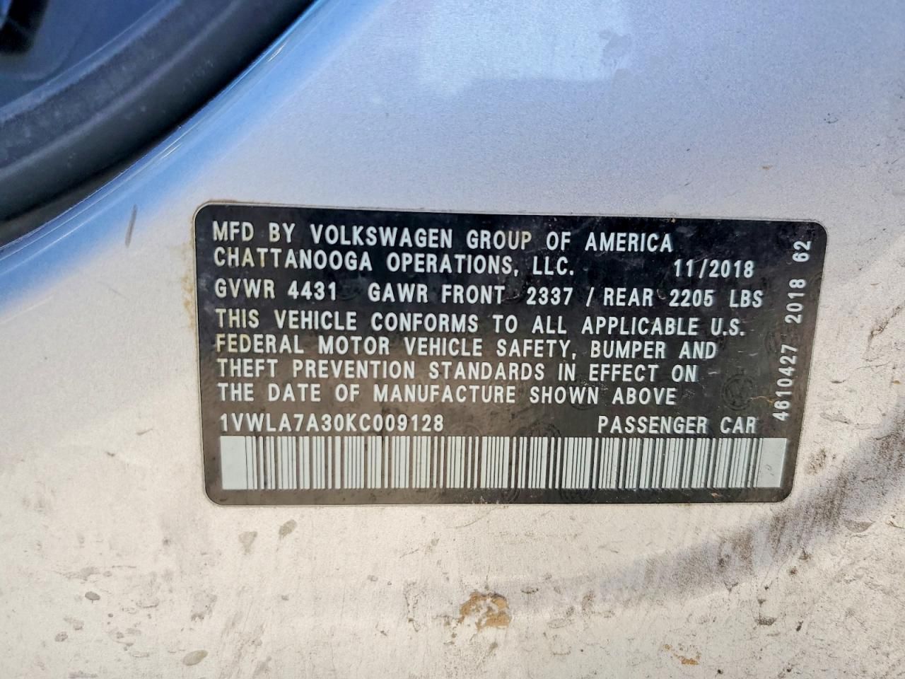 2019 Volkswagen Passat Wolfsburg