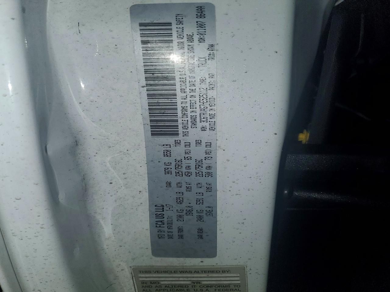 2017 Dodge RAM Promaster 1500 Delivery Van