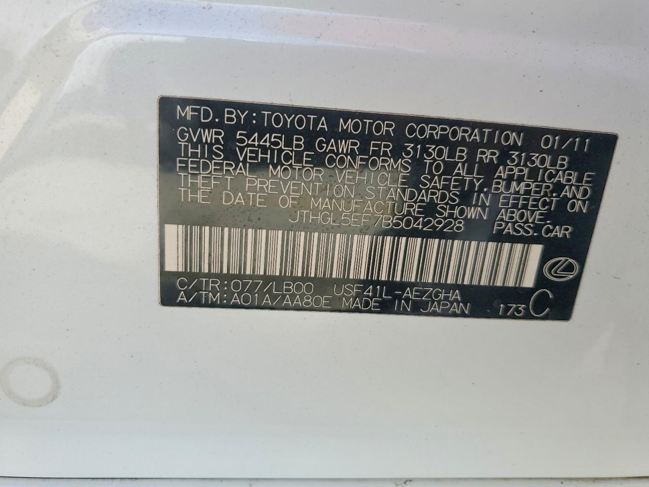 2011 Lexus Ls 460l