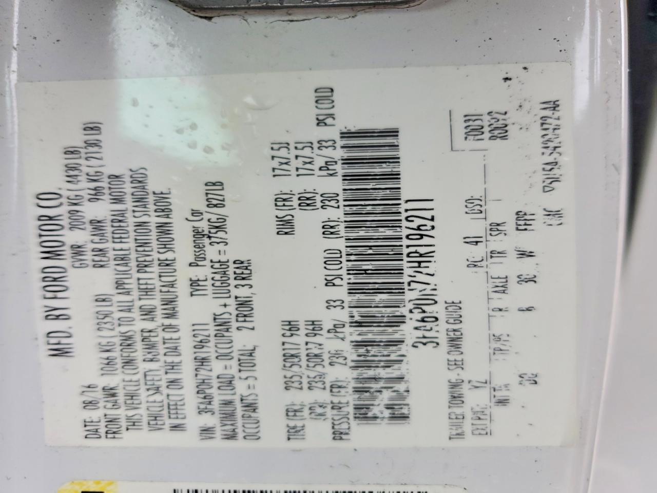 2017 Ford Fusion se