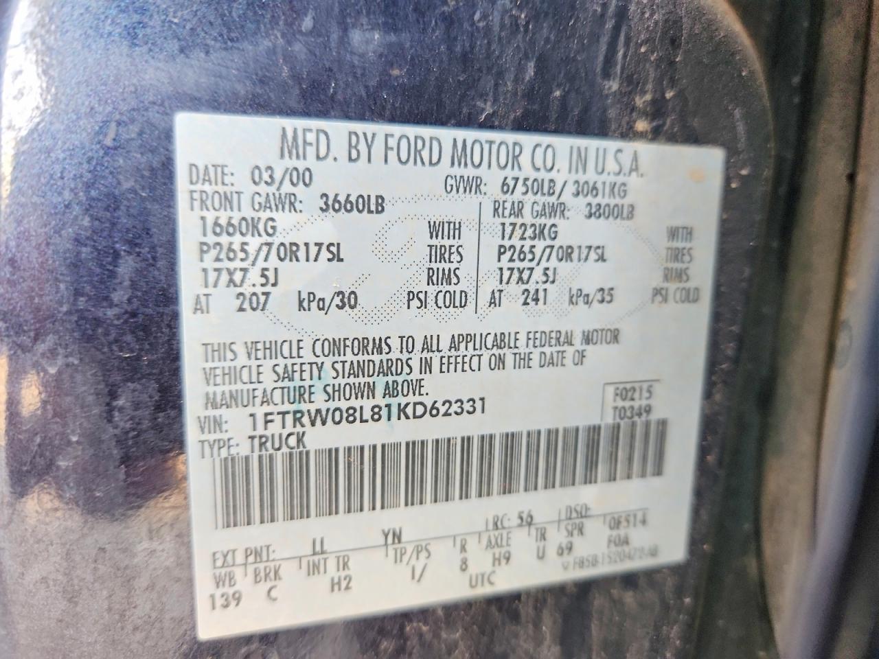 2001 Ford F150 Supercrew
