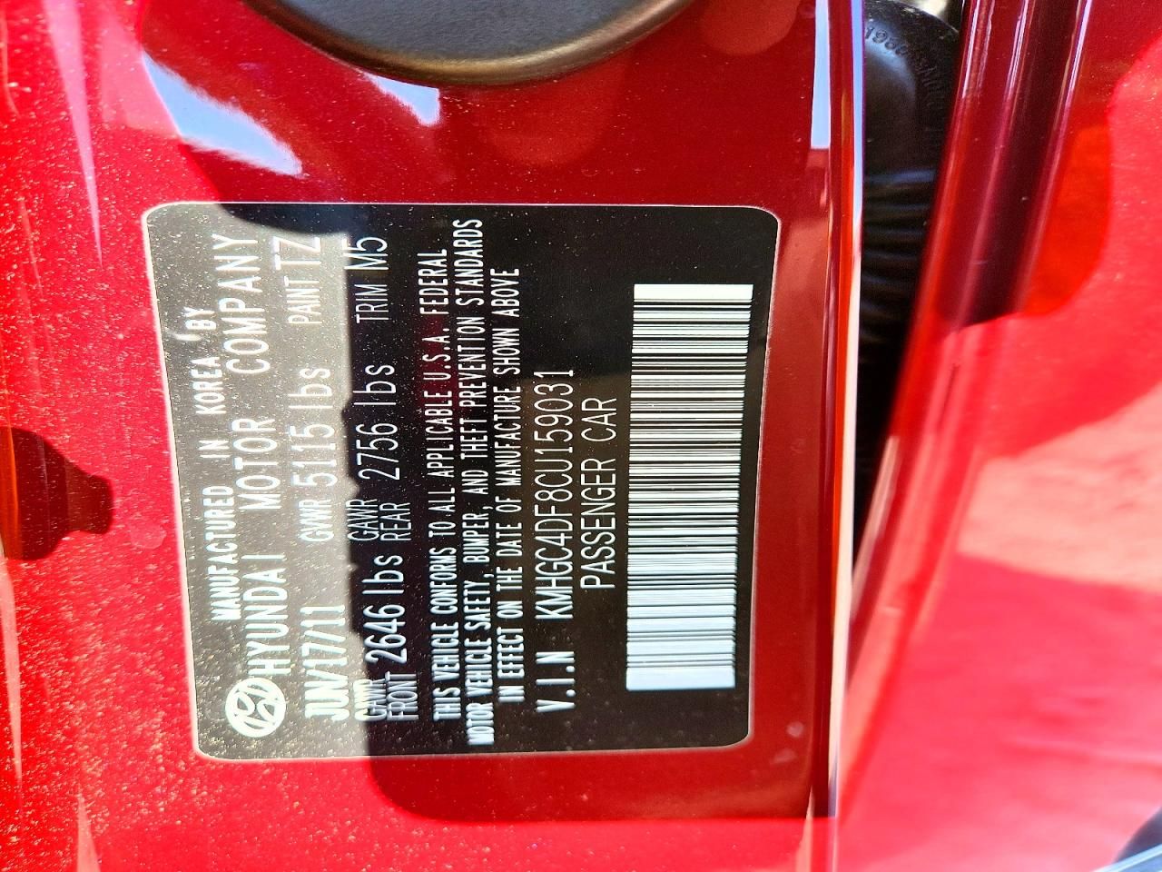 2012 Hyundai Genesis 4.6l