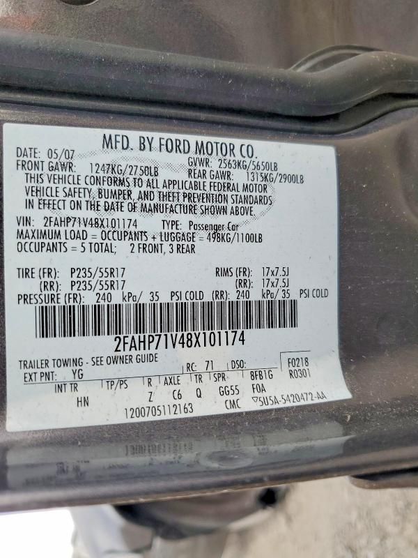 2008 Ford Crown Victoria Police Interceptor