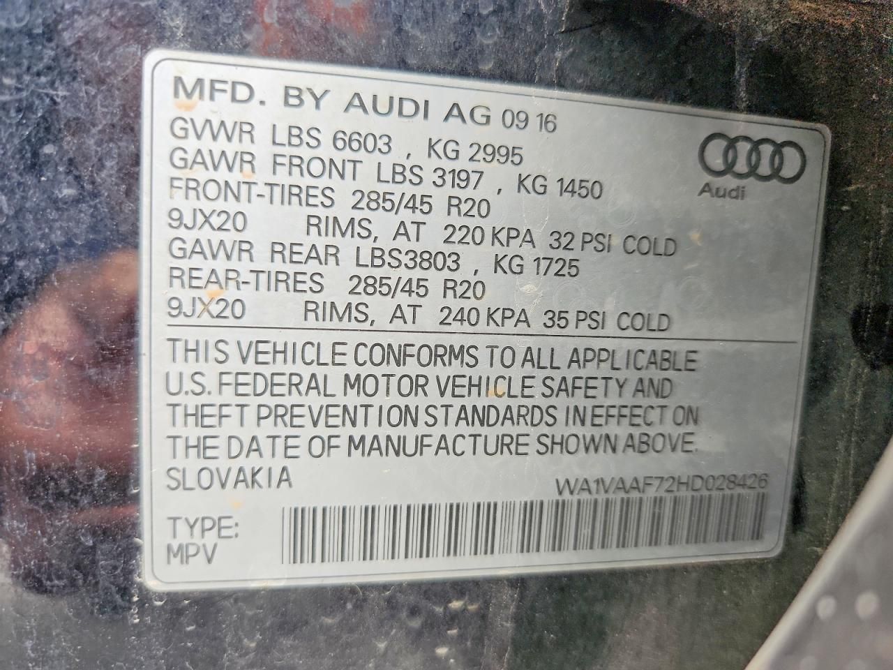 2017 Audi Q7 Prestige