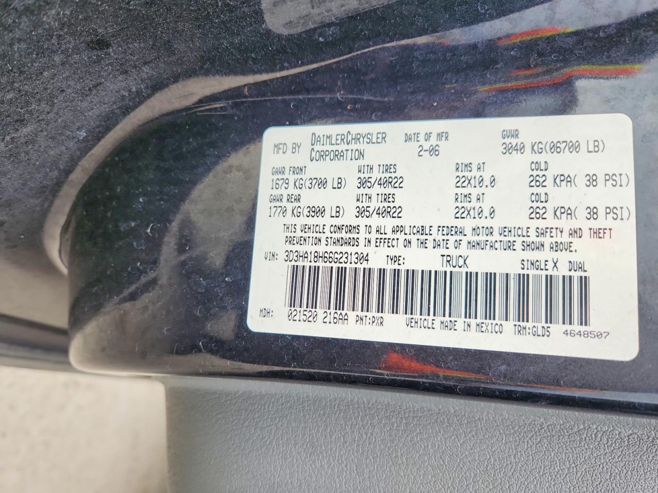 2006 Dodge RAM SRT10