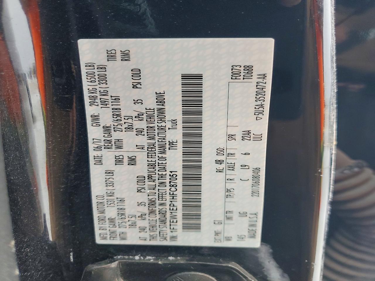 2017 Ford F150 Supercrew