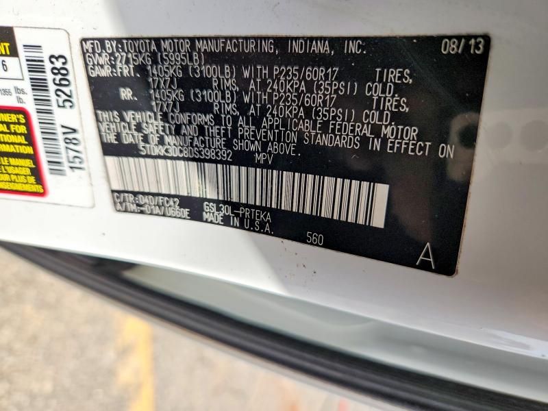 2013 Toyota Sienna le