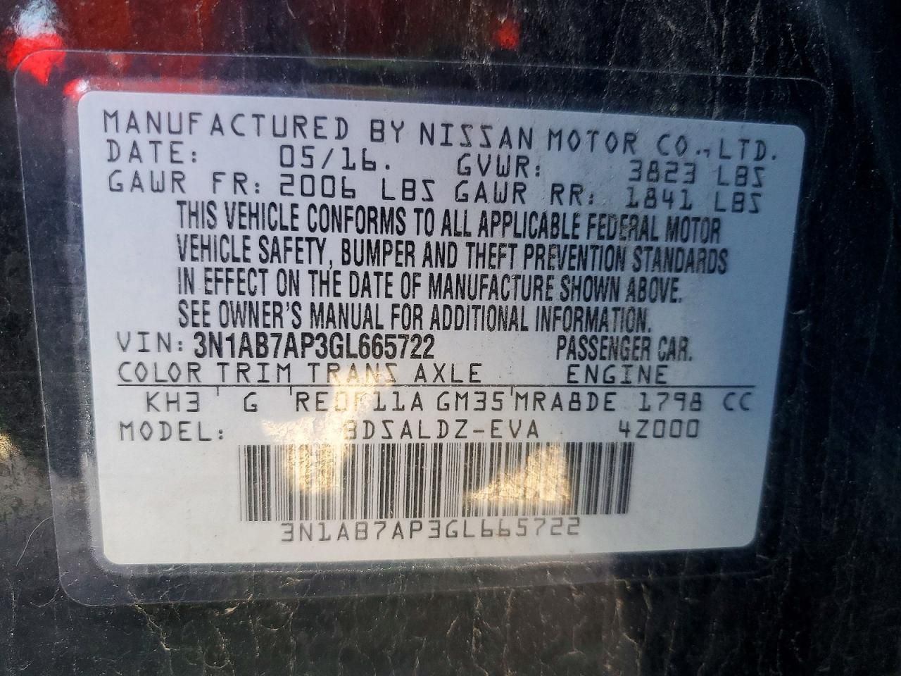 2016 Nissan Sentra sv