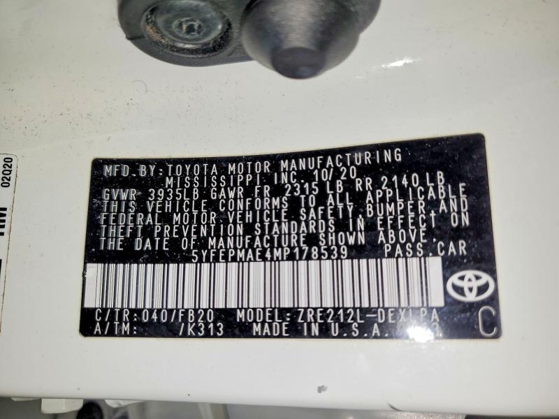 2021 Toyota Corolla le