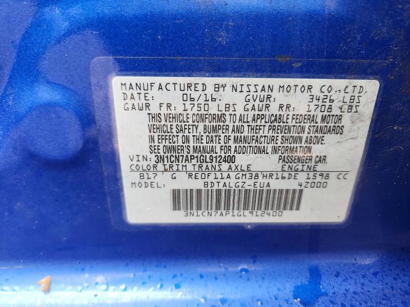 2016 Nissan Versa 1.6 sl