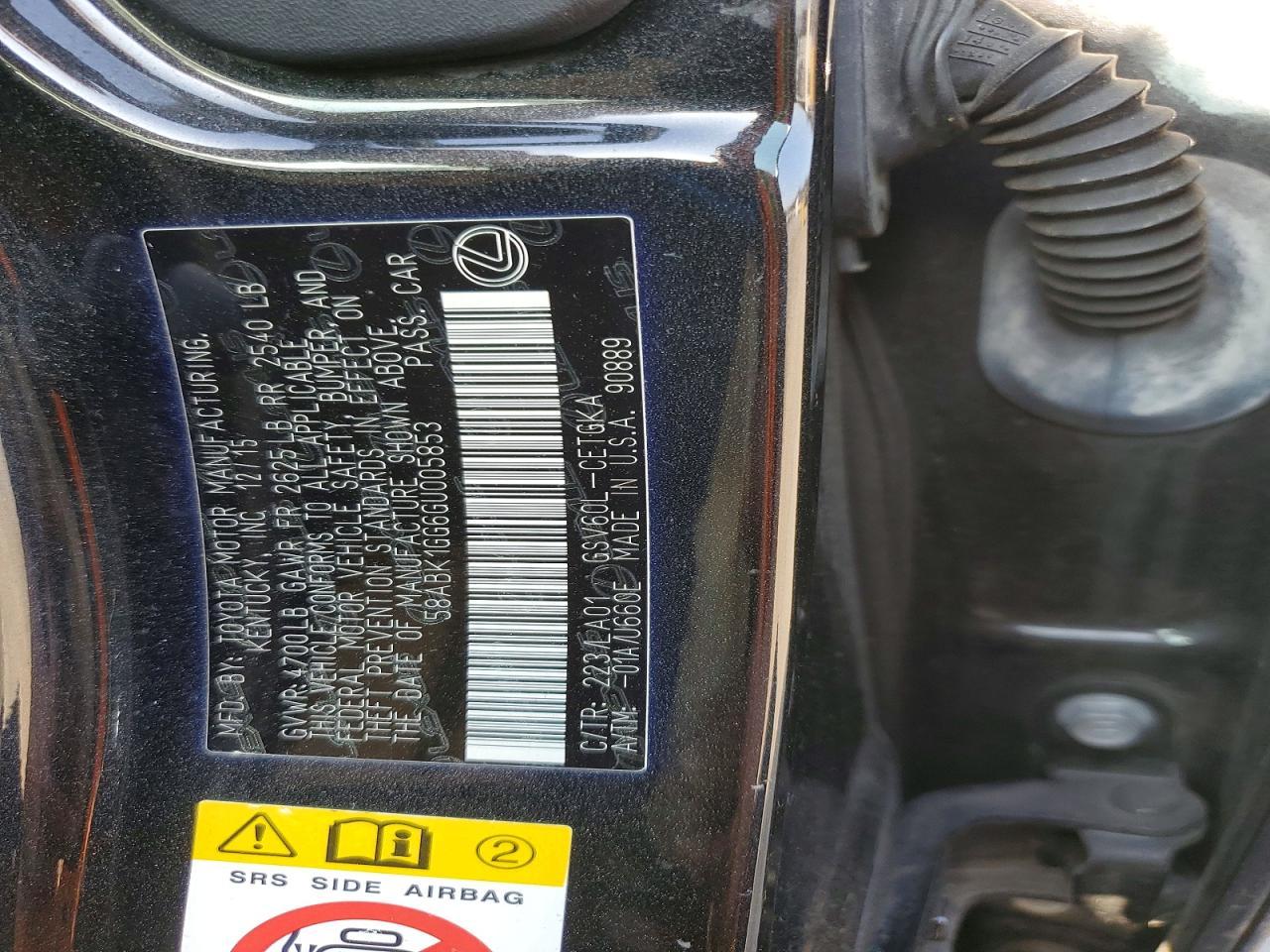 2016 Lexus Es 350 Base