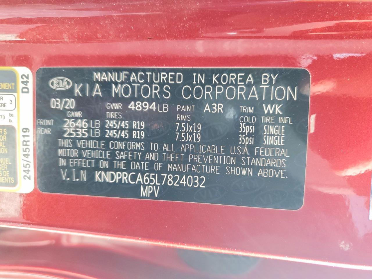 2020 KIA Sportage sx