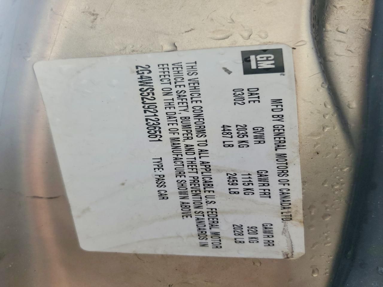 2002 Buick Century Custom