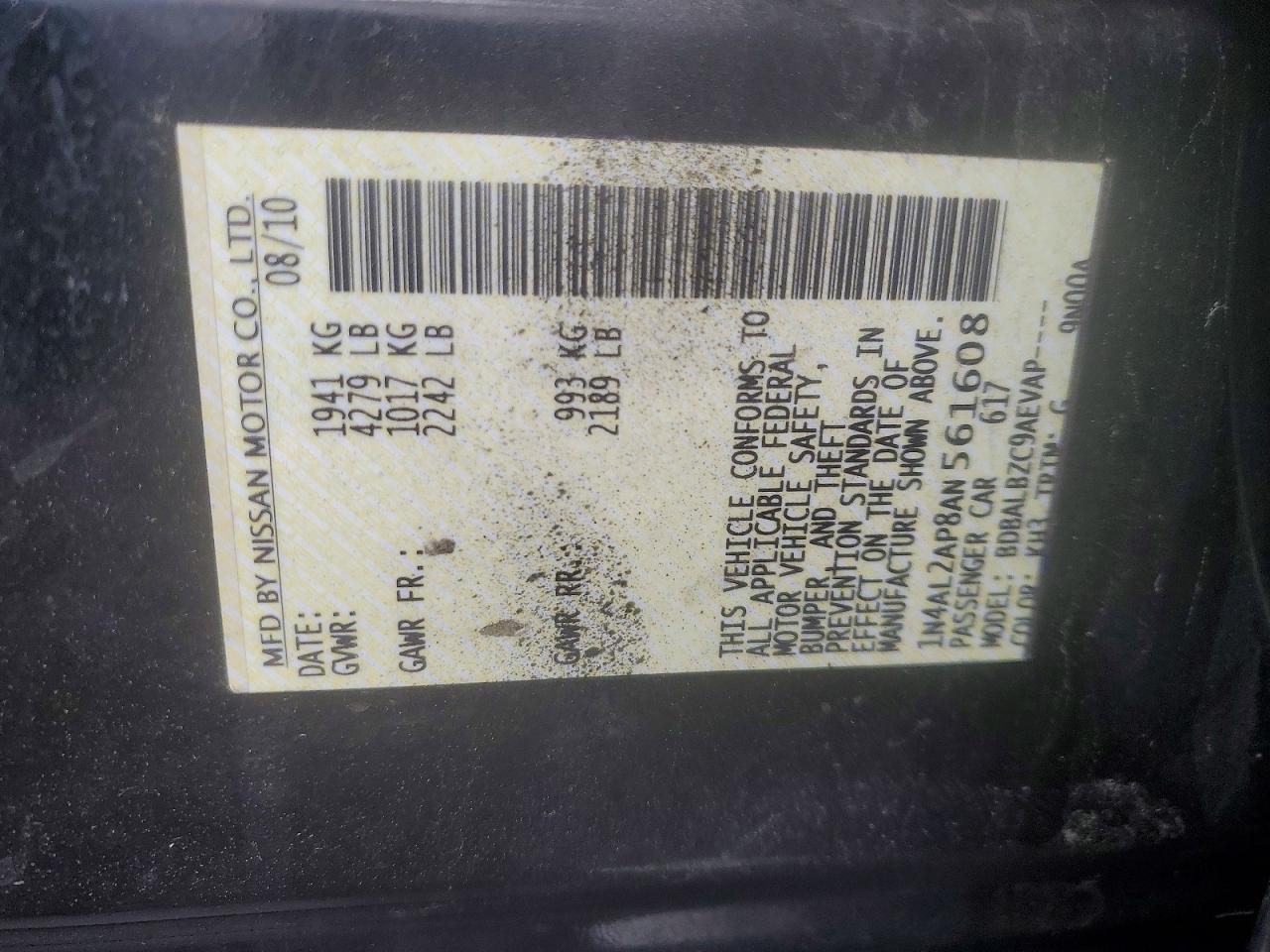 2010 Nissan Altima Base