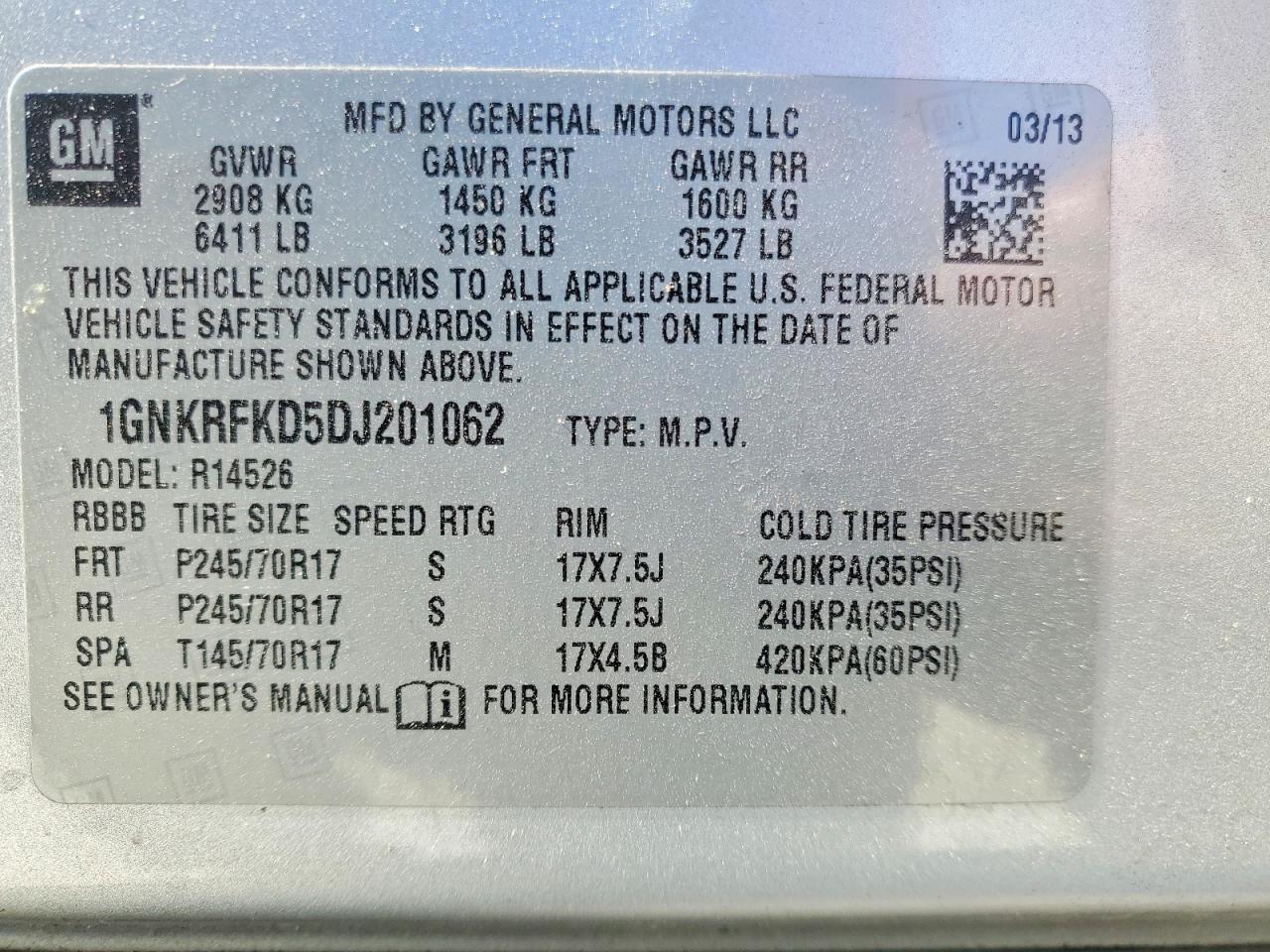 2013 Chevrolet Traverse ls