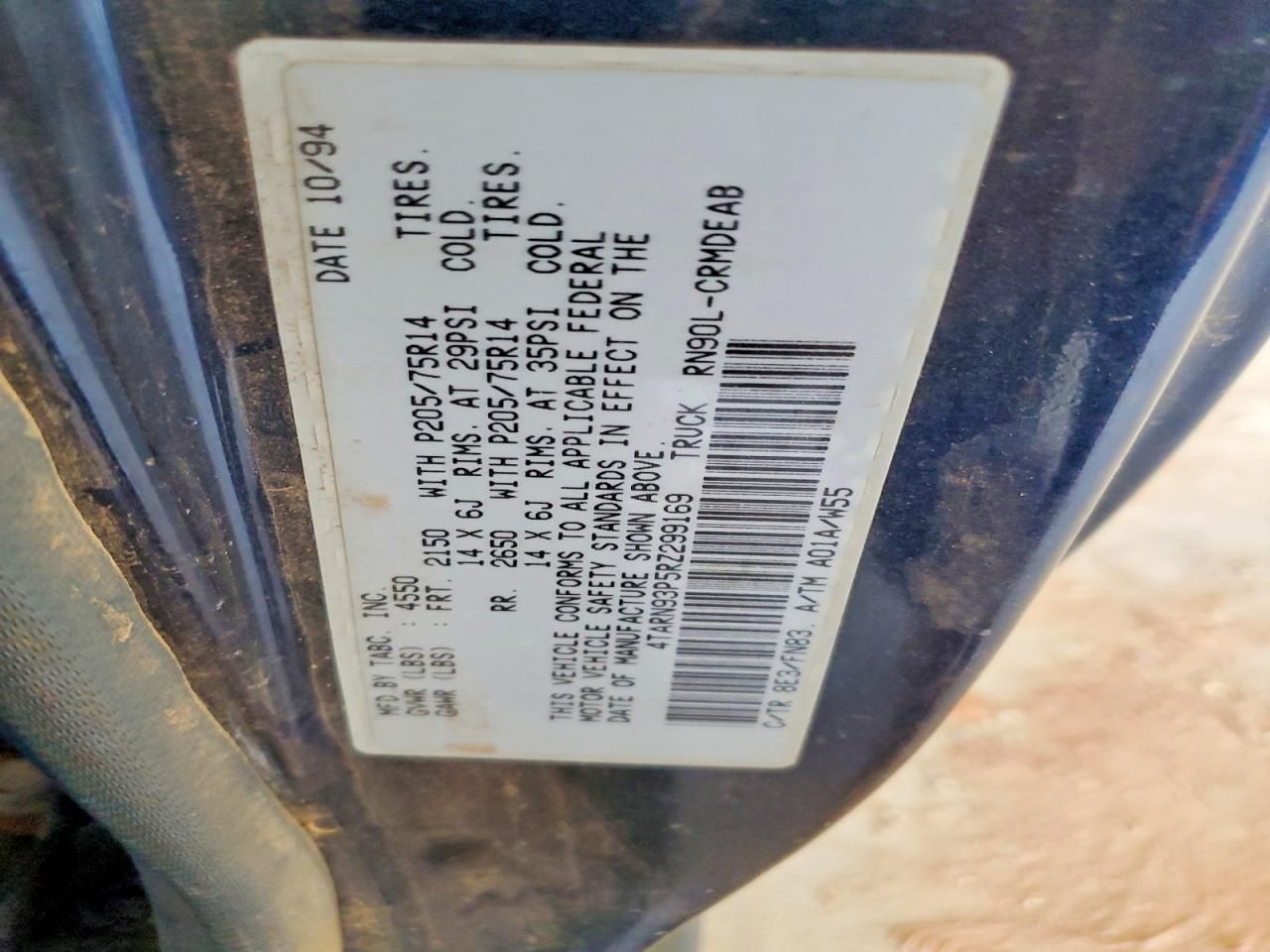 1994 Toyota Pickup 1/2 TON Extra Long Wheelbase DX