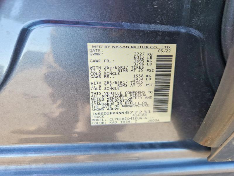 2022 Nissan Frontier sv