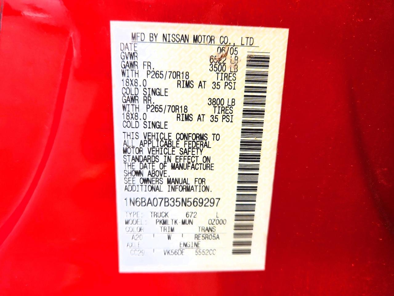 2005 Nissan Titan XE