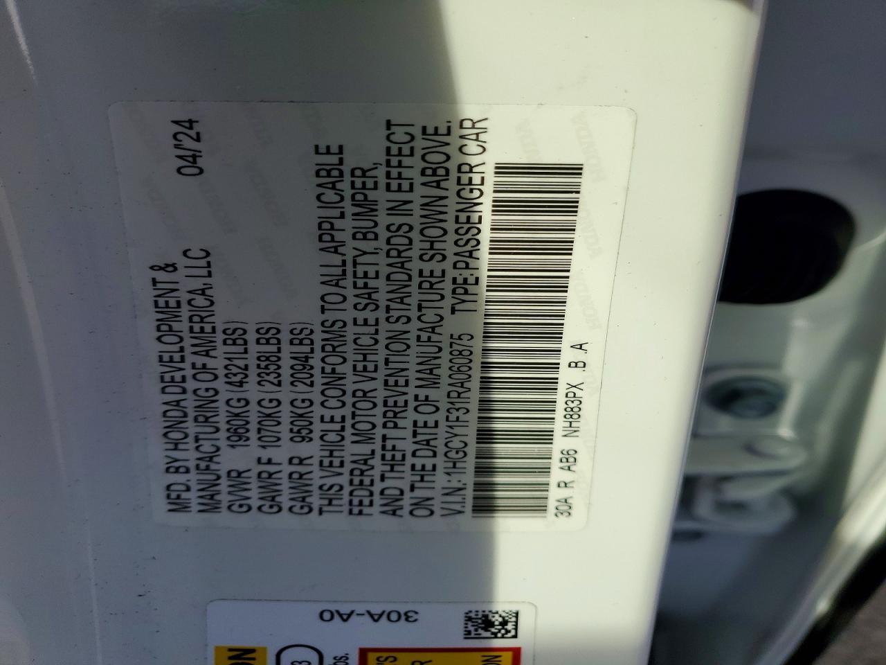 2024 Honda Accord ex