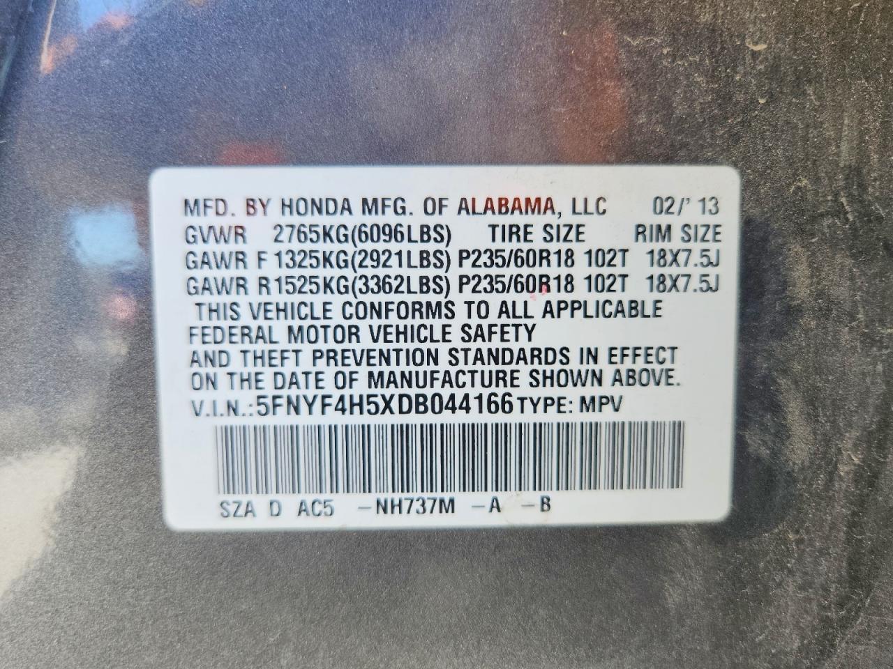 2013 Honda Pilot exl