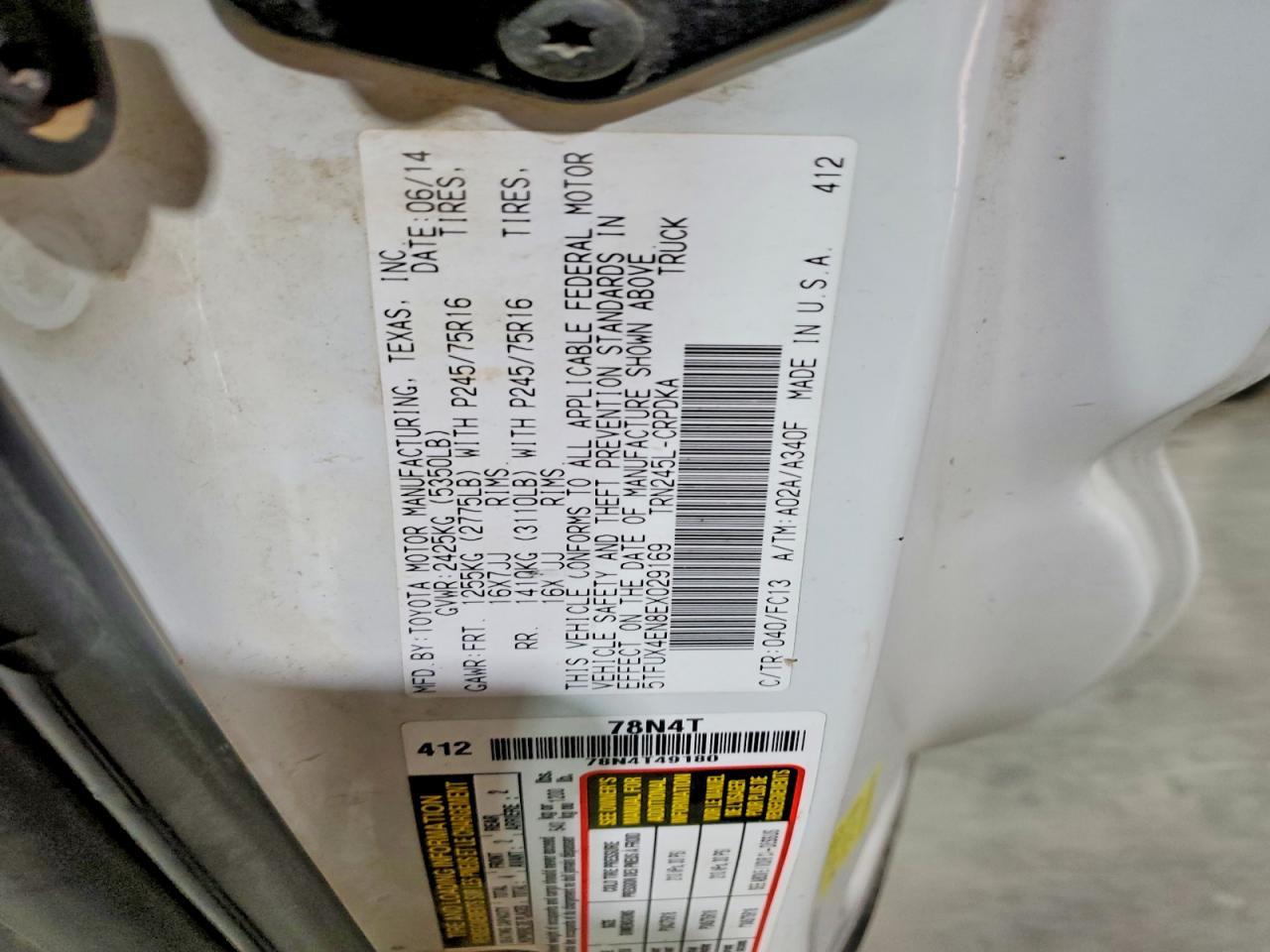 2014 Toyota Tacoma Access cab