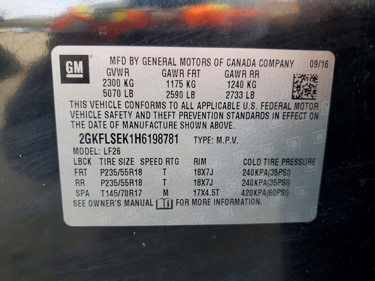 2017 GMC Terrain sle