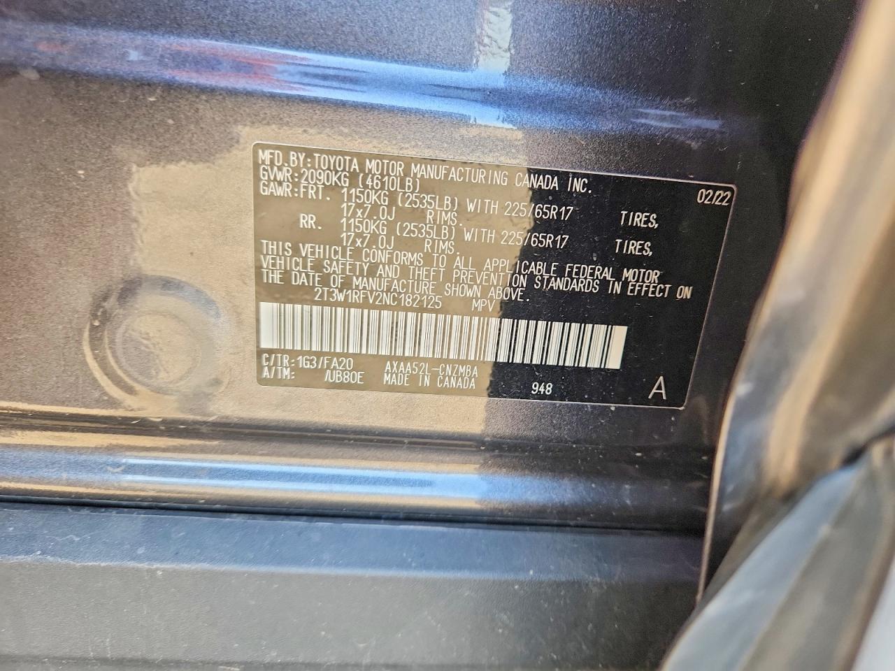 2022 Toyota Rav4 xle