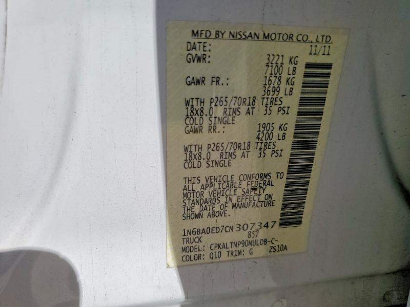2012 Nissan Titan s